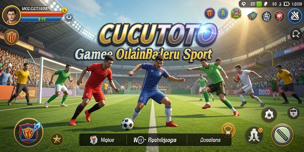 Screenshot gameplay CUCUTOTO menunjukkan aksi olahraga yang mendebarkan.