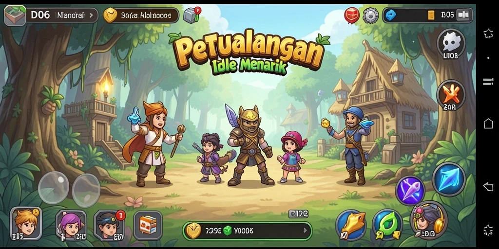 Tampilan gameplay D06 dengan karakter dan grafik yang menarik.