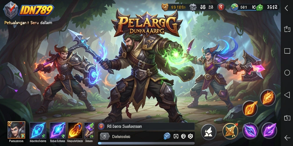 Screenshot gameplay IDN789 menampilkan aksi seru dalam pertarungan ARPG.