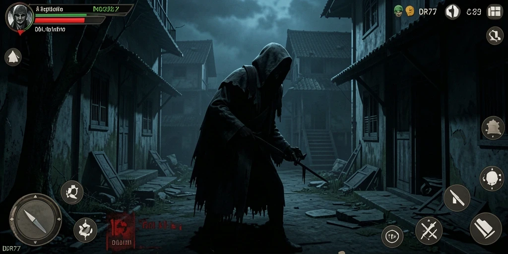 Screenshot gameplay IDR77 yang menakutkan dan mendebarkan.