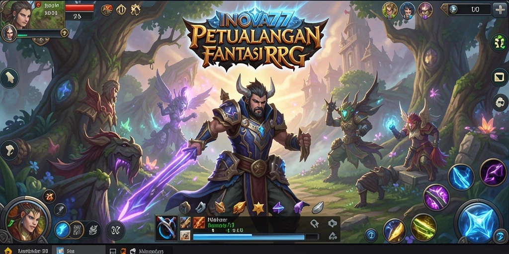 Tampilan gameplay epik dalam INOVA77 dengan karakter yang beraksi.