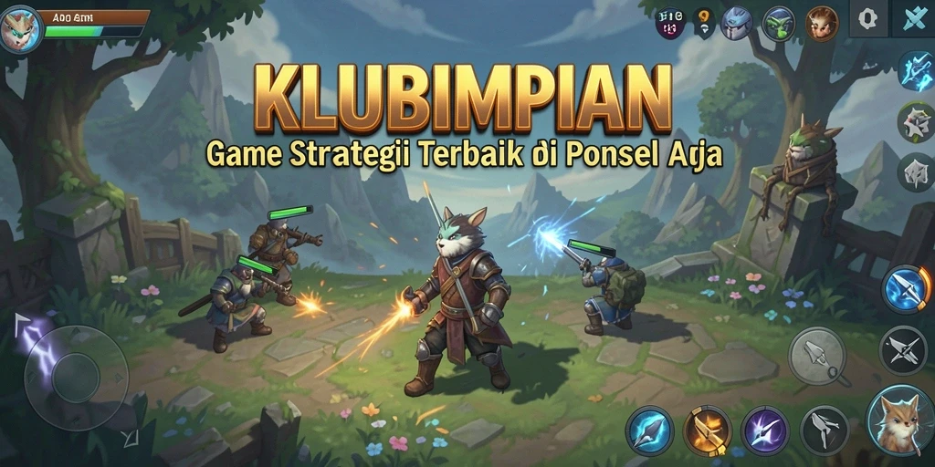 Tampilan gameplay KLUBIMPIAN yang menarik dan penuh warna.