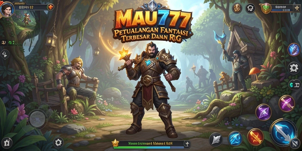 Tampilan pertarungan dinamis dalam gameplay RPG MAU777 yang seru.