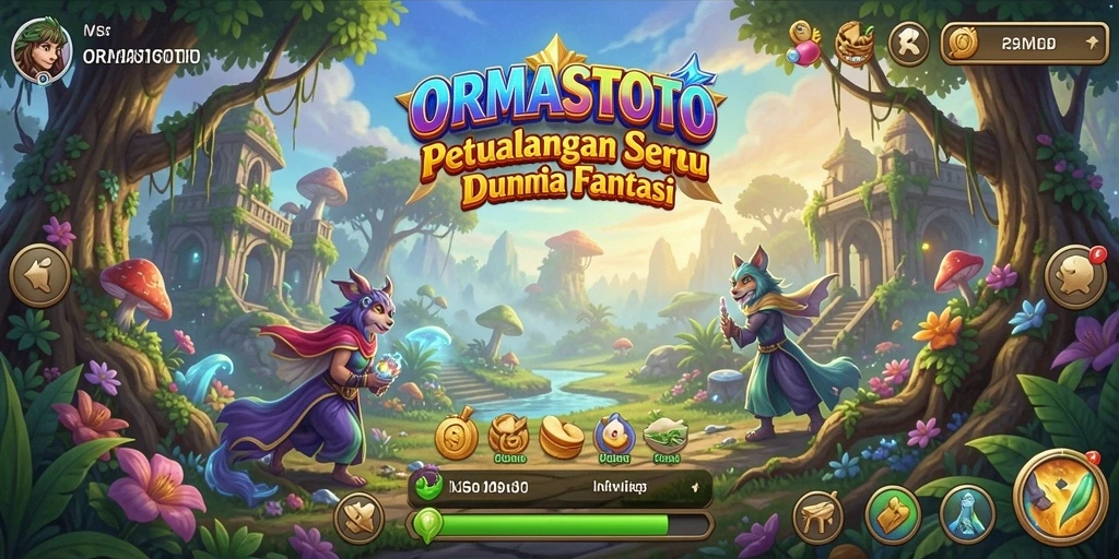 Screenshot ORMASTOTO menampilkan aksi pertarungan yang mendebarkan di dunia fantastis.