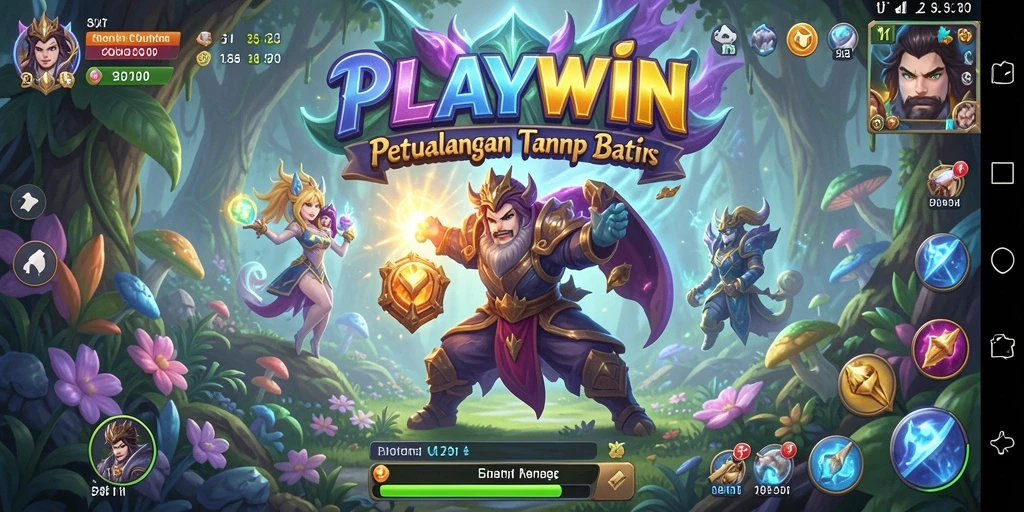 Tangkapan layar gameplay dari <strong>PLAYWIN</strong> menampilkan aksi pertempuran yang mendebarkan.