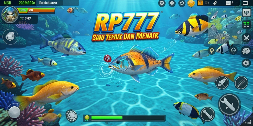 Tampilan gameplay seru dari game Tembak Ikan RP777.