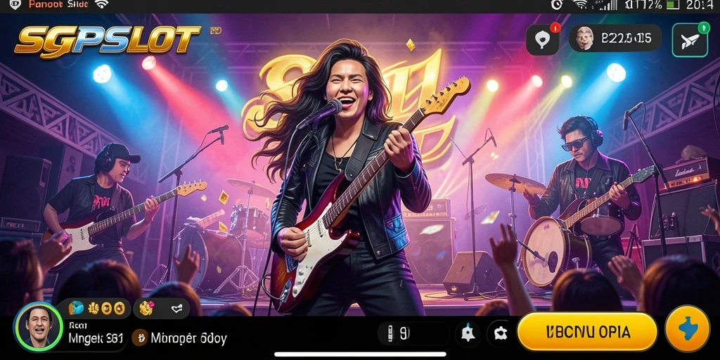 Screenshot SGPSLOT menampilkan gameplay musik yang seru dan interaktif.