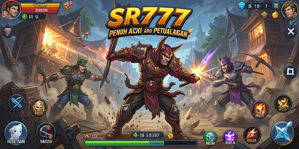 Tampilan karakter beraksi dalam pertarungan seru di SR777.