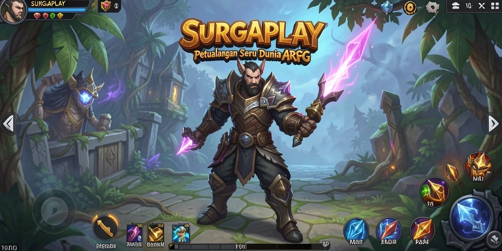 Gameplay seru dengan pertarungan intens di SURGAPLAY.