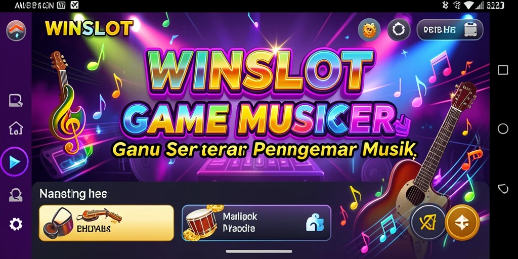 Screenshot dari gameplay WINSLOT menampilkan keseruan bermain musik.